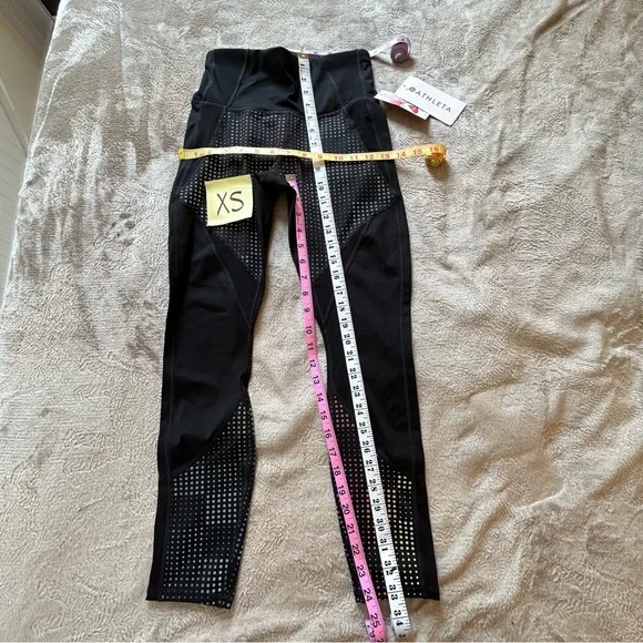 NWT Athleta black/multi Aurora Precision 7/8 tight compression legging Size XS - Picture 11 of 11